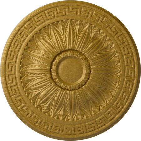 Ekena Millwork Randee Ceiling Medallion (Fits Canopies up to 3 7/8"), Hand-Painted Pharaohs Gold, 20"OD x 1 3/8"P CM20HAPGS